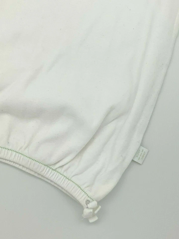 Mameluco Janie And Jack orgánico de una pieza con protectores de manos blanco 3-6 meses Foto 2 de 4