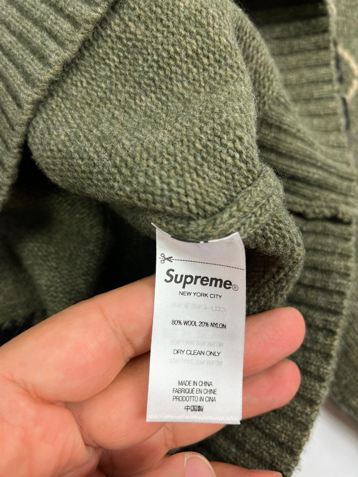 Maglione Supreme X Yohji Yamamoto Tekken Olive Taglia:XL