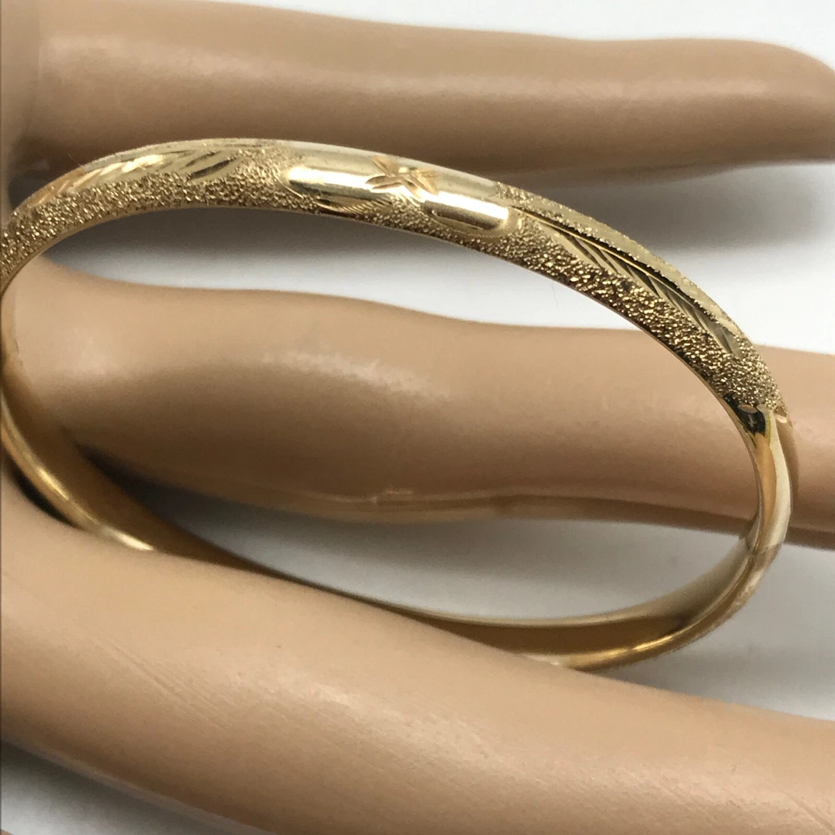 Child 14K Gold Filled Floral Signet Bangle