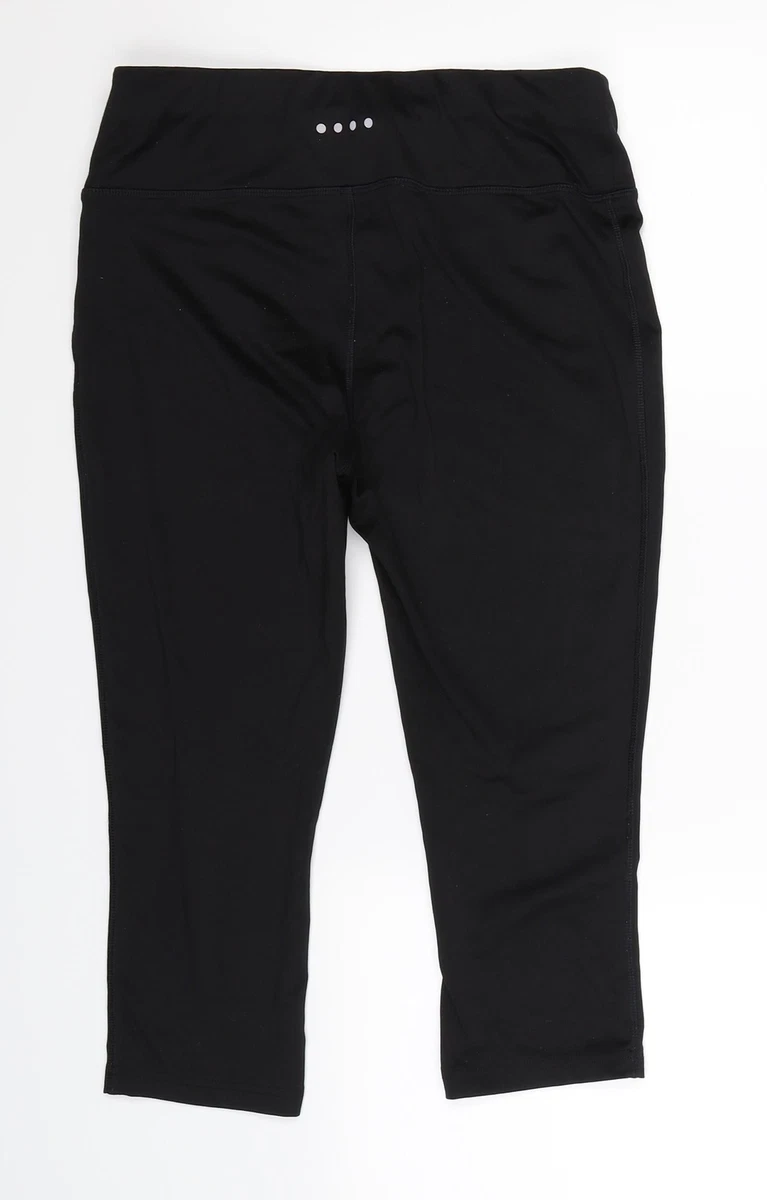 Matalan Womens Black Polyester Cropped Leggings Size M L19 in