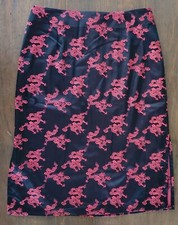Elegant Goth Vintage Y2K Chinese Dragon wiggle pencil skirt Sz L Made in USA