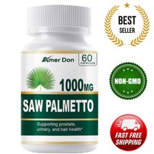 Saw Palmetto Capsules 1000mg -Premium Prostate Health Support Supplement for Men