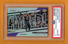LeBRON JAMES 2018-19 PANINI PRIZM GET HYPED SILVER PSA 10 GEM MINT CAVS LAKERS