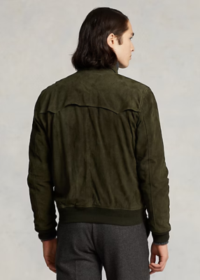 $998 Polo Ralph Lauren Men's SZ XS G9 Barracuda Suede Bomber
