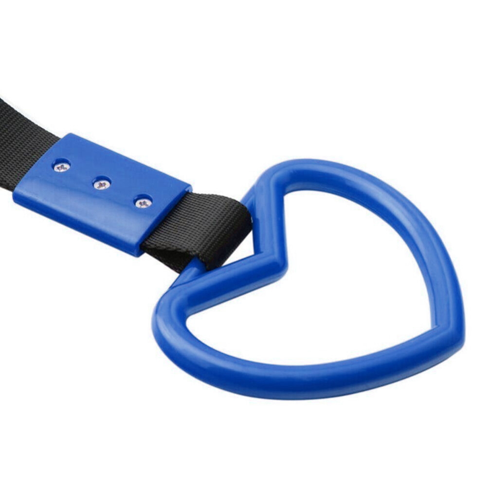 Colorful Car Tow Strap Love Ring Heart JDM Train Bus Handle Hand Strap