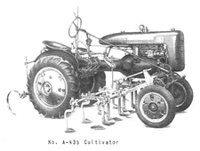 Farmall A A-435 4-Row Hand Lift Cultivator Owner's Parts Manual IH A-134 1-Row