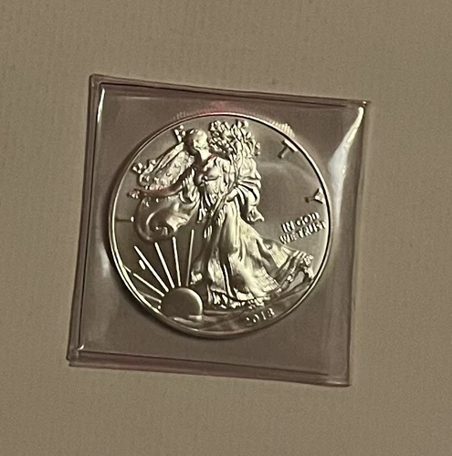 2018 Silver American Eagle BU 1 Coin 1 Oz $1 Dollar Uncirculated Brilliant Mint