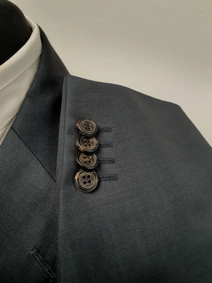 TERNO PARK AVENUE 2 PEÇAS AZUL MARINHO CERRURI NOBREZA 150'S LÃ 40R W34 L31 ( - Imagem 3 de 4