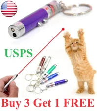 Cat Toys Laser Pointer Teaser Flashlight Funny Dog Pet Light LED Infrared  US