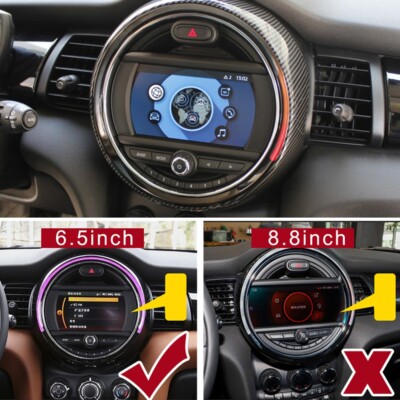 Heinmo Cornice Decorativa Per Console Centrale MINI Cooper F55 F56 F57 (2014-2022) - Plastica ABS, Adesiva, Anti-Graffio, 6,5 Pollici