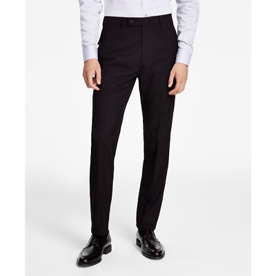 calvin klein men's slim-fit performance dress pants Calvin Klein Mens Stretch Slim Fit Dress Pants - Grey