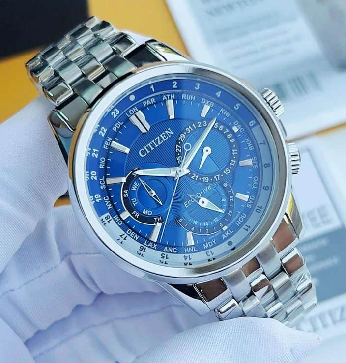 NUEVO Reloj Hombre Citizen Eco-Drive Calendrier Acero Inoxidable BU2021-51L Garantía Foto 3 de 4