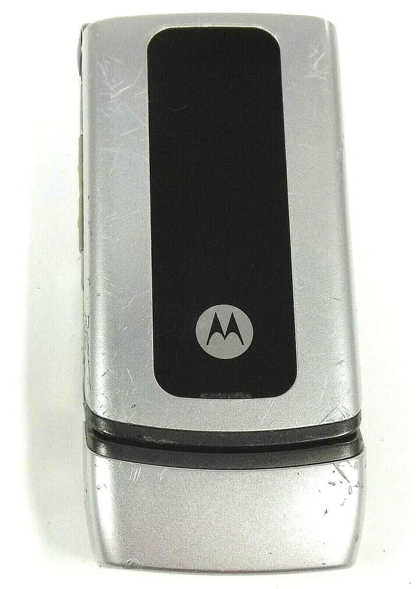 Motorola W series W370 - Silver & Black ( TracFone ) Rare Flip