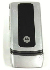 Motorola W series W370 - Silver  Black  TracFone  Rare Flip Phone - No Back