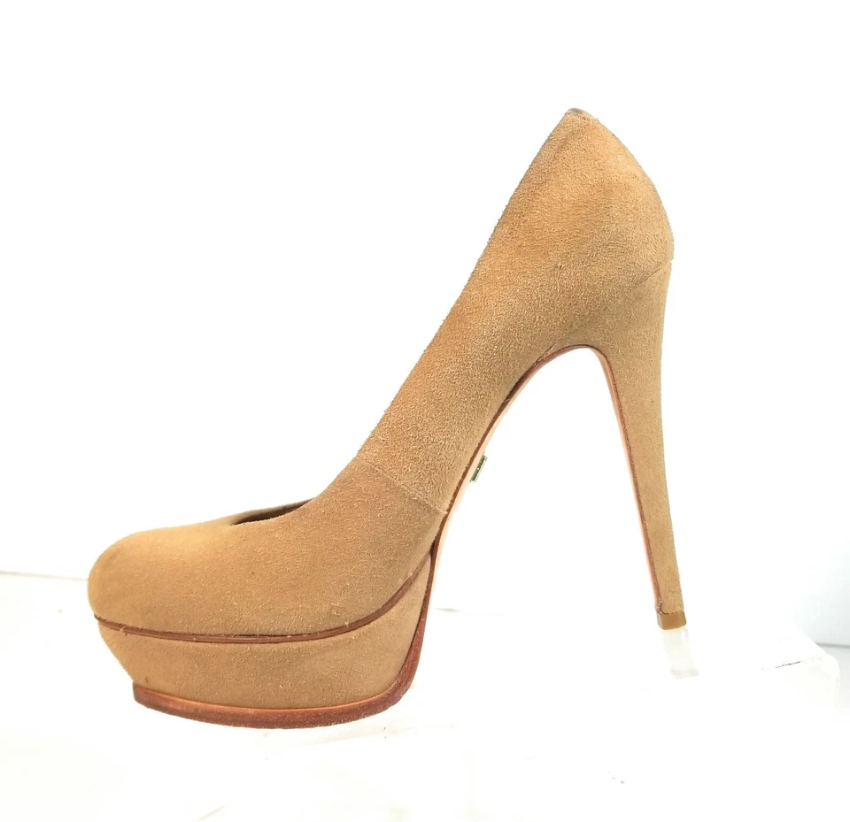 Zapatos de salón de gamuza tostados Pour La Victoire para mujer talla 9,5 Foto 2 de 4