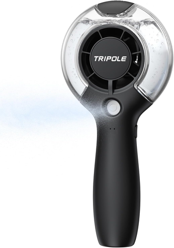 Tripole Misting Fan Portable Handheld Fan with Mist, 4000Mah Rechargeable Person