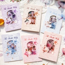 Vintage Ballet Girls PET Stickers Pack Decorative DIY Journals Card Paper Crafts