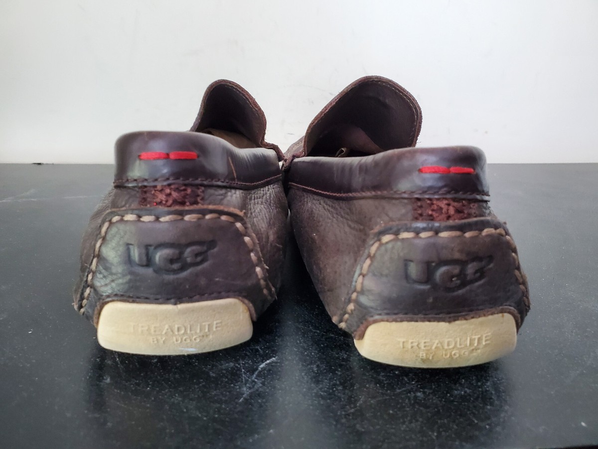 UGG Energ Leather Men's Henrick Treadlite Loafer Shoes Size 10