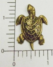 48433       2 Pc  Brass Oxidized Turtle Jewelry Finding