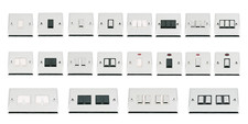 A5 Products POLISHED CHROME Classic Full Range Switches 1/2/3/4 Gang 2 Way