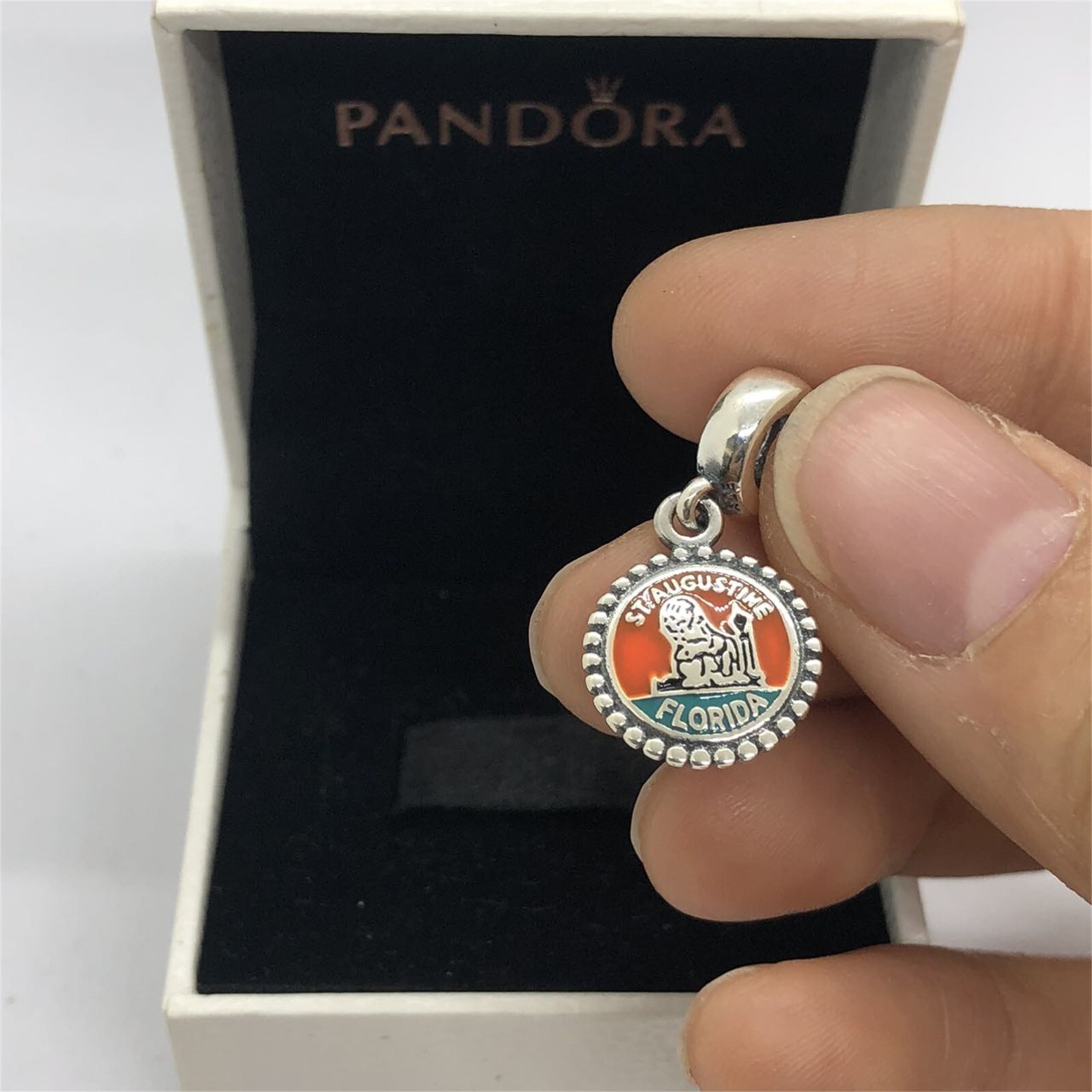 Pandora St Augustine Florida Exclusive S925 Silver Dangle Charm with Box