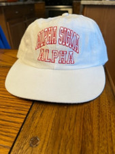 Alpha Sigma Alpha Vintage Retro 90's Old School Beach Hat, Display, NOS
