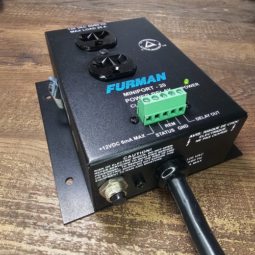Furman MiniPort-20 MP-20 20A Power Relay Switched 120VAC Outlet + 12VDC Terminal - Picture 3 of 4