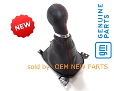 2010-2015 Camaro Genuine OEM GM Leather Manual Shift Boot & Knob Red Stitching