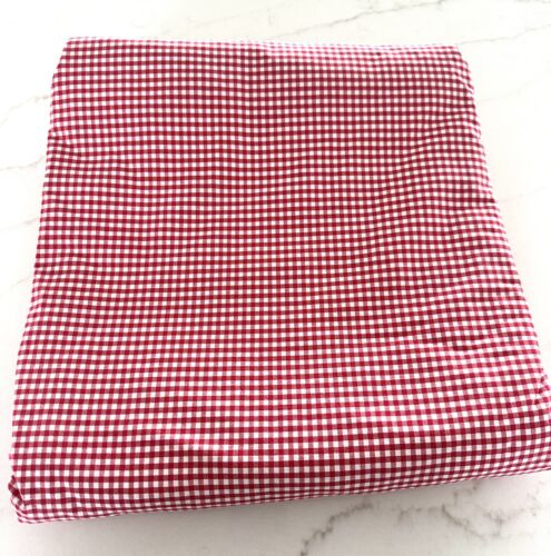Pottery Barn Kids Duvet Cover~Red and White Gingham Check~Button Close~Twin