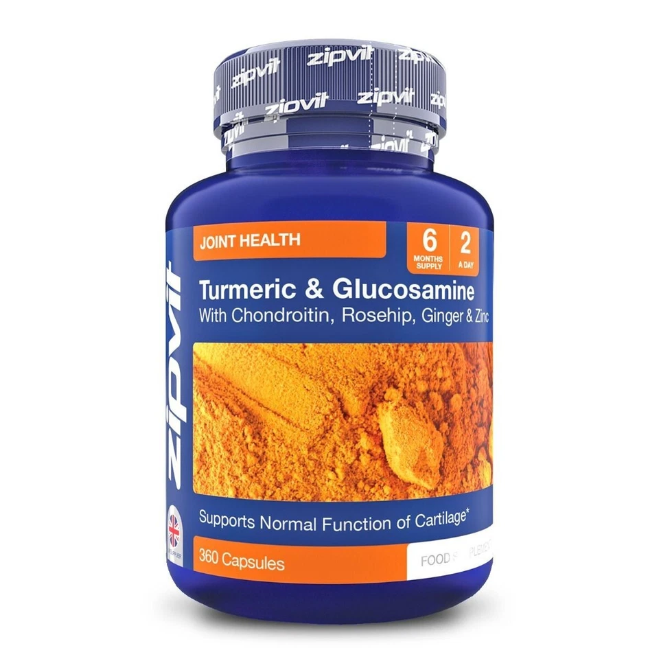 ZIPVIT Turmeric & Glucosamine Complex with Chondroitin, Vitamin C, Rosehip