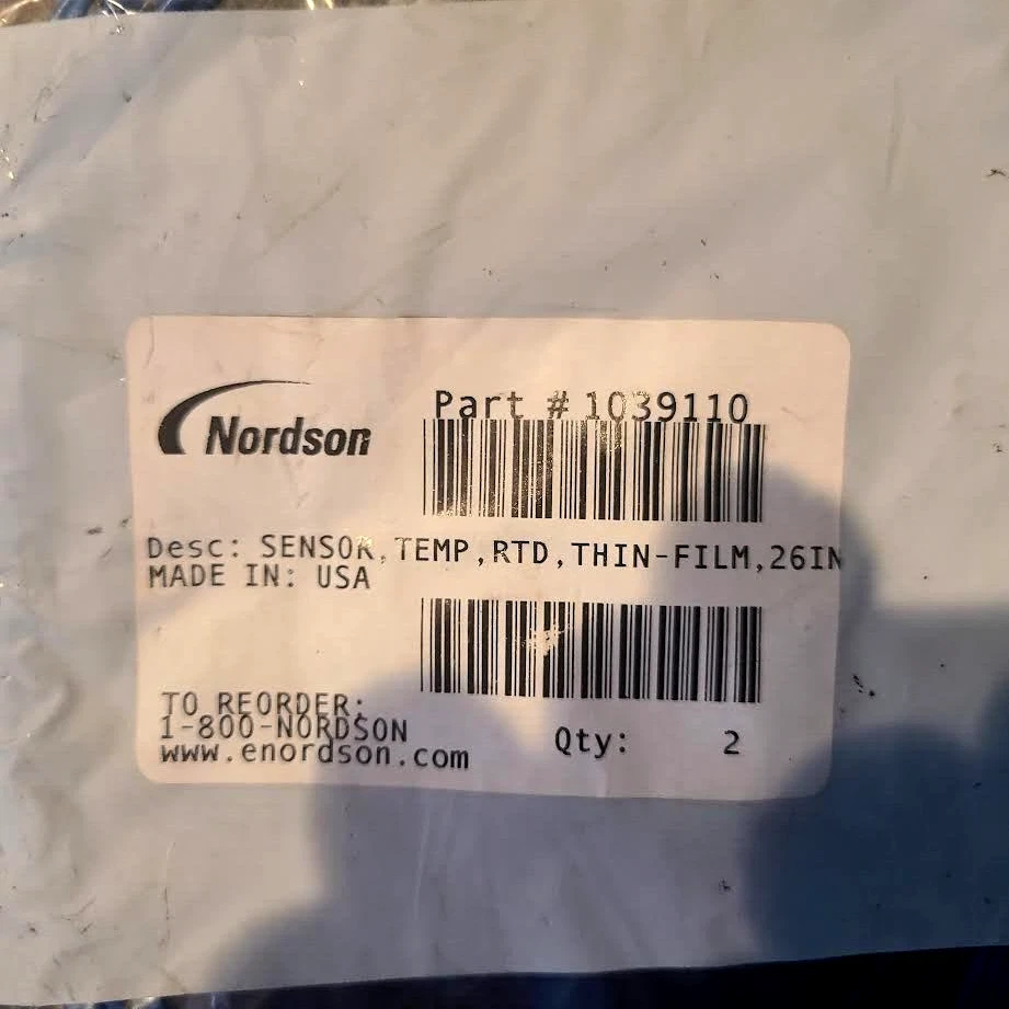 NUEVO SENSOR NORDSON 1039110 GENUINO, TEMPERATURA, RTD, PELÍCULA DELGADA, HECHO EN EE. UU. Foto 2 de 4