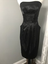 Davids Bridal Black strapless Womens Dress Size 2 Bridesmaid