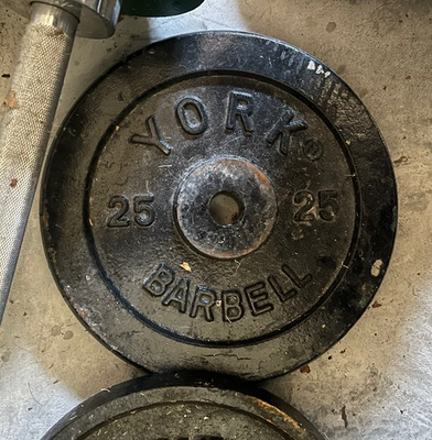 #ad #ad 25 lb YORK BARBELL CHROME WEIGHT PLATES 1quot; hole Total = 25 Pounds $40.00