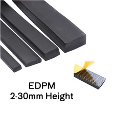 Self Adhesive Backed Seal EPDM Rubber Strip 10mm-60mm width 2mm-30mm Thick