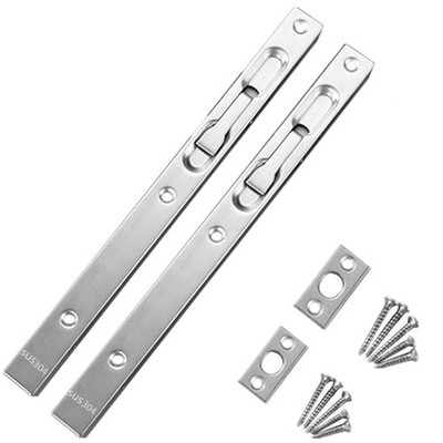 szhdxsy Hidden Latch & Bolt 304 Stainless Steel 10 inch(254mm) 10, Silver 