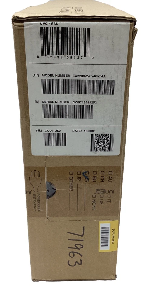 Juniper Networks  EX2200-24T-4G-TAA 24 Ports Gigabit Ethernet Managed Switch - Image 3 of 4
