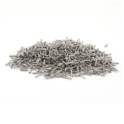1000 Pcs Stainless Steel KM2 x 10mm Phillips Flat Head Screws