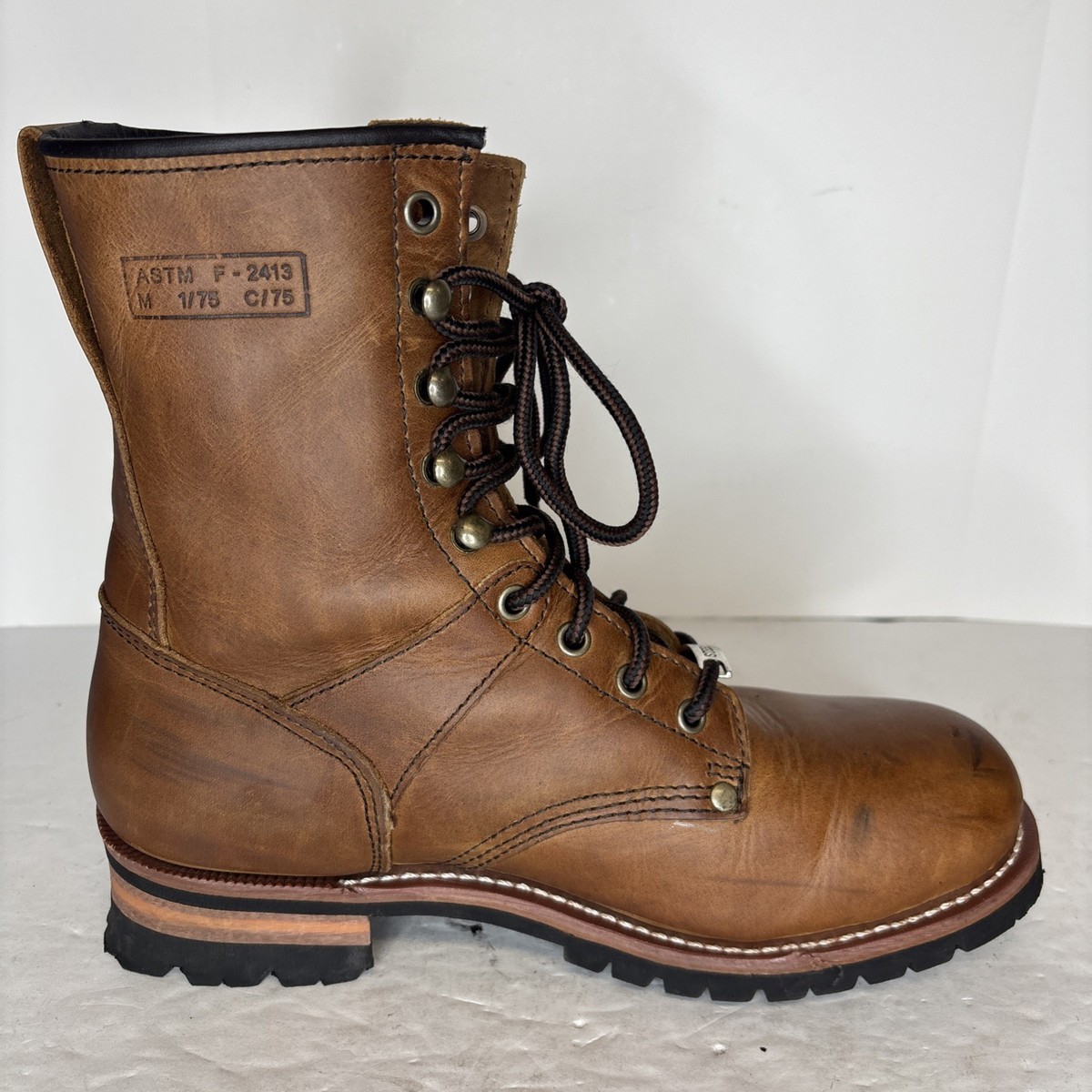 Field N Forest 1162 Steel Toe Logger Work Brown Leather Mens  display picture 3