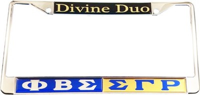 Phi Beta/&Beta; Sigma + Sigma Gamma/&Gamma; Rho Split Divine Duo License Plat...