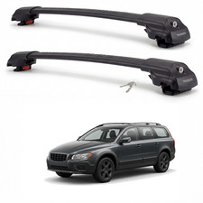 Roof Rack Cross Bars For Volvo Xc70 2008-2016 Aluminum Black Pair Roof Rack Cross Bars For Volvo Xc70 2008-2016 Aluminum Black Pair