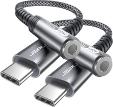 2-Pack USB Type C to 3.5mm Female Headphone Jack Adapter, USB C to Aux Aud