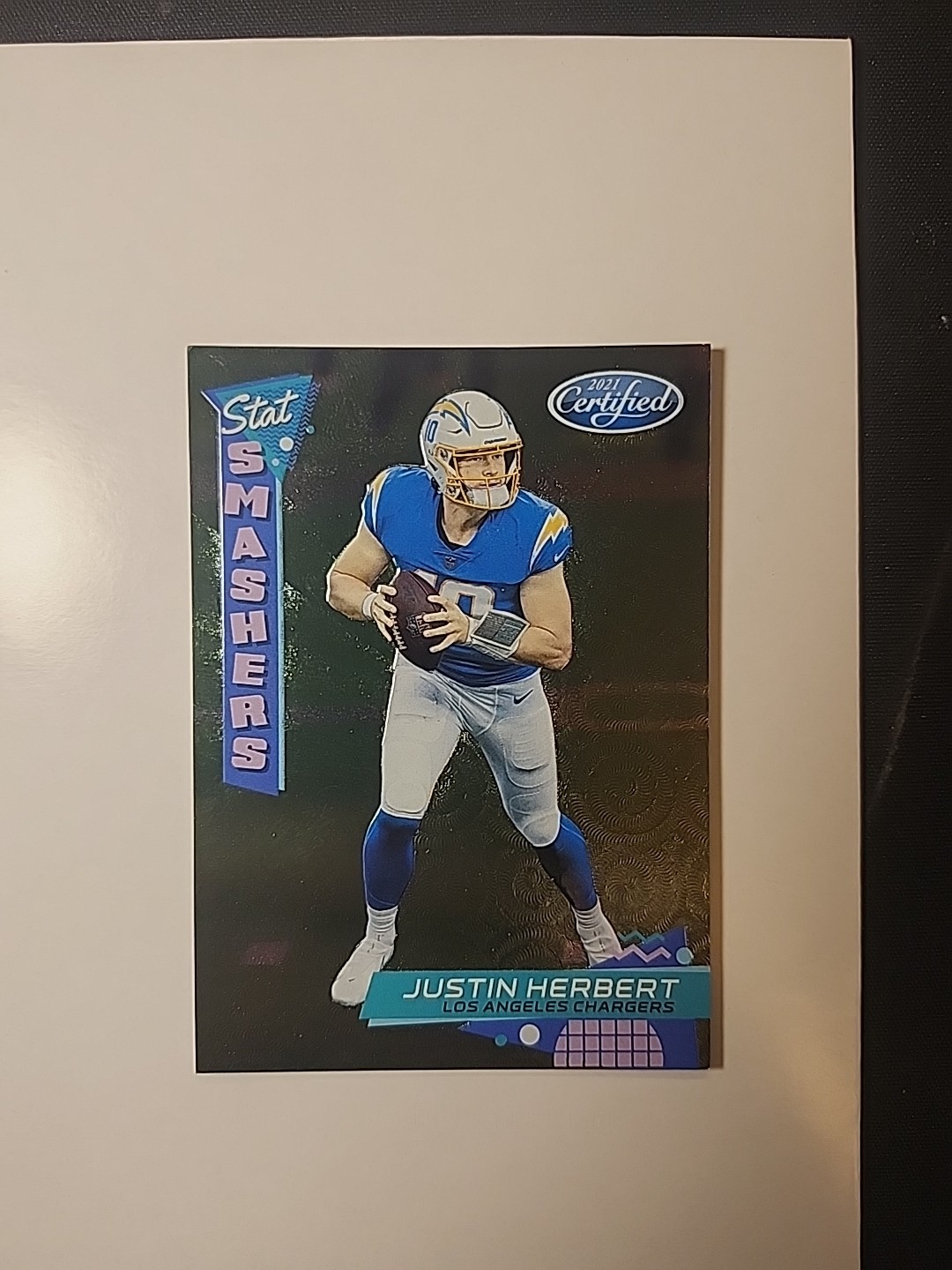 Justin Herbert 2021 Panini Certified "Stat Smashers" CASE HIT Chargers