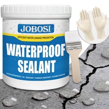 32Oz Transparent Rubber Waterproof Sealant Kit- Indoor  Outdoor Use with access