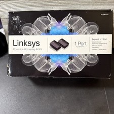 Linksys Cisco Powerline 400 Bridge PLEK400 Homeplug AV Kit Outlet Network Extend