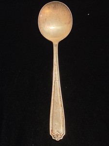 Vintage NSO EPNS Soup/Serving Spoon, Silver Plate, 6 3/4", Used