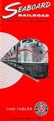 RAR! Seabord Railroad System Time Table 16.12.1966