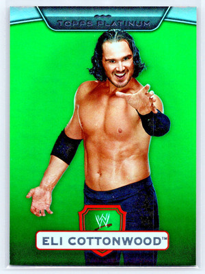 2010 Topps Platinum WWE Green Parallel Insert #11 Eli Cottonwood SP 116/499