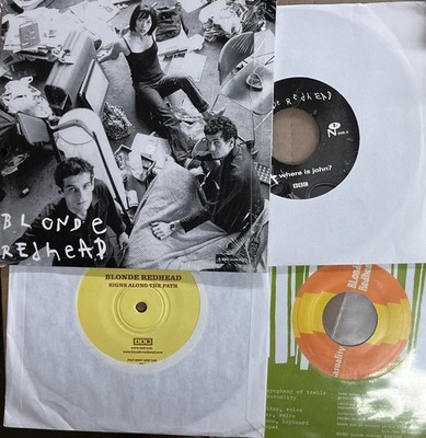 BLONDE REDHEAD 7'' SINGLE LOT - SIGNS ALONG THE PATH/PEEL SESSIONS/TREBLE vinyl