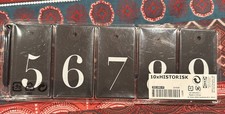 IKEA Historisk 0-9 Czarna etykieta Biała etykieta z numerami Etykieta prezentowa