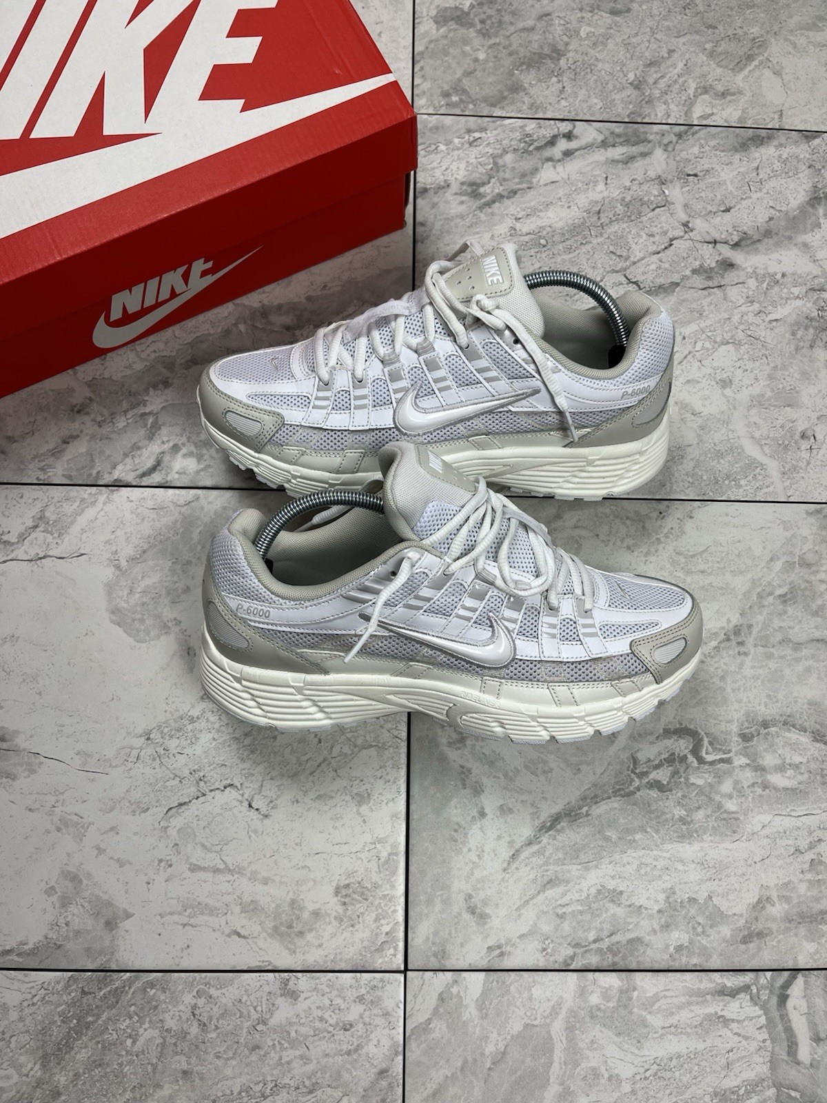 Nike P6000 White Sail/Vast Grey Uk 8.5
